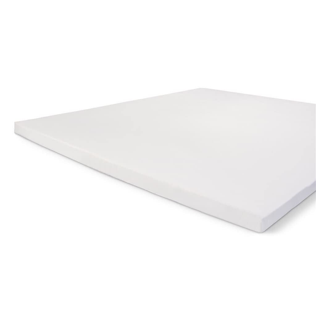 Walra Fitted Sheet 140 x 200 cm Topper, 100% Cotton Fitted Sheet, Perfect Mattress Fit, Soft Feel, Wrinkle & Non-Ironing - White