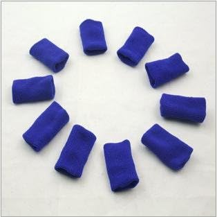 10pcs Sports Elastic Finger Sleeve Support Protector (blue)