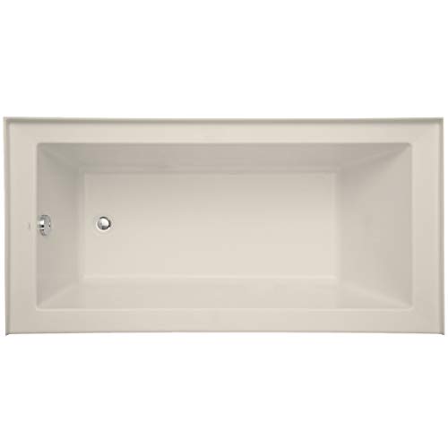 Mirabelle MIRSKS6032LWH Sitka 60" X 32" Acrylic Soaking Bathtub for Three Wall Alcove Installations with Left Drain