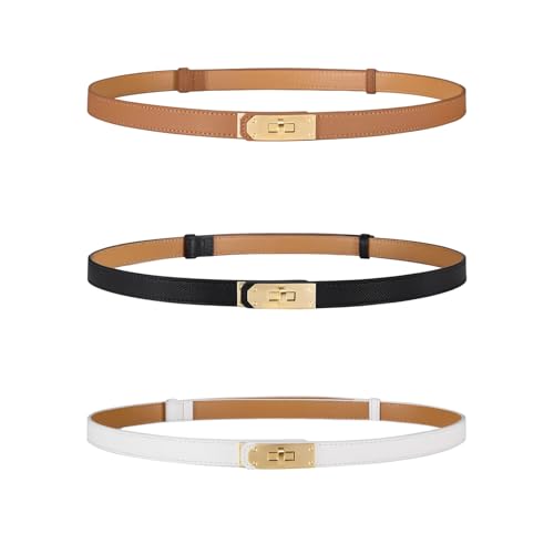 Women's Skinny Leather Belt for Dresses Jeans - Thin Belts for Women at Amazon