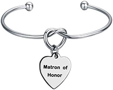Matron of Honor Bracelet Tie The Knot Cuff Bracelet Maid of Honor Gift Bridesmaid Wedding Jewelry