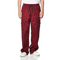 Dickies Men's GenFlex Utility Drawstring Cargo Scrubs Pant, Wine, XX-Large