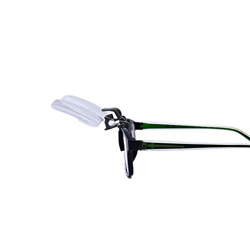 Beileshi Clip On and Flip Up 2X Magnifying Lens Glasses Clamping Piece Great for Reading Needlework Crafts Map Reading and Viewing Coins and Stamps