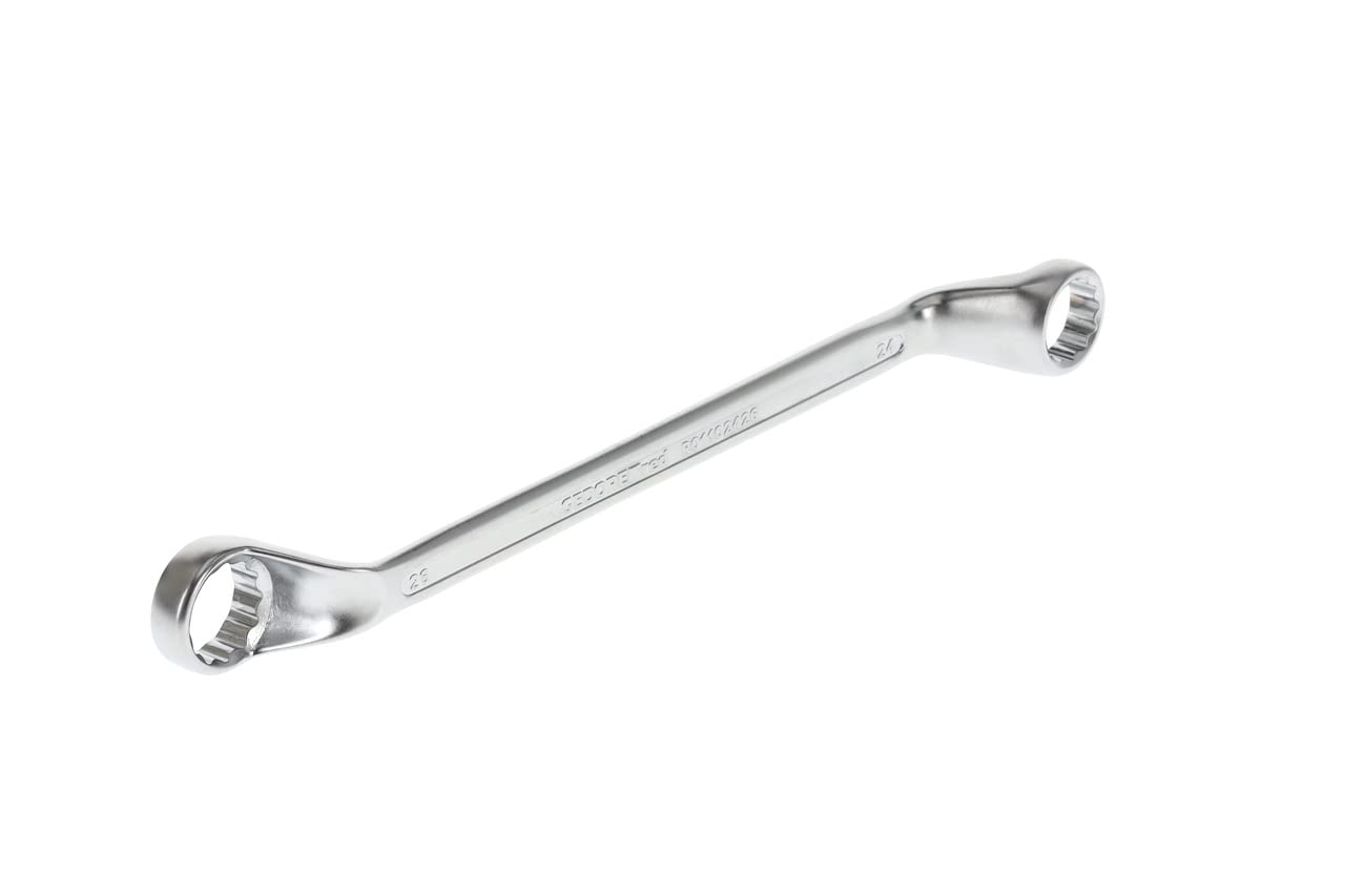 GEDORE Red Double-Ended Ring Spanner SW 24 x 26 mm L 328 mm Chrome Vanadium Steel Silver