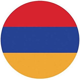 Amazon Ion Graphics マグネット 丸型 アルメニア国旗 マグネット ビニール アルメニア Arm Am 5インチ カーマグネット バンパーステッカー ステッカー デカール 車 バイク