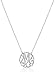 Amazon Collection Sterling Silver Monogram Initial Pendant Necklace, 18.5