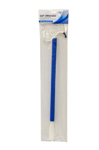 Blue Jay Dressing Stick - 24'' Soft Foam-Covered Handle, 2-in-1 Tool, Dressing Made Easy, Rounded S Plastic top Hook, No Stretching or Straining Shoehorn Dressing Aid - Thumbnail 3
