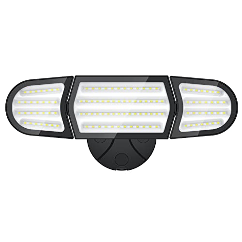 Olafus 80W Flood Light Outdoor, 7300LM LED Security Lights with 3 Heads