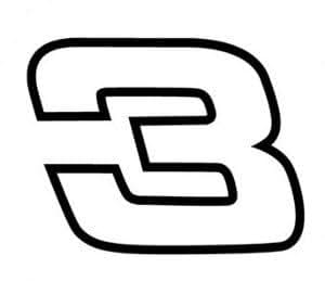 Amazon.com: Number 3 Racing Decal, Decal Sticker Vinyl Car Home Truck Window Laptop: Automotive