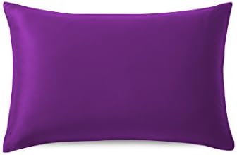 Orose 19mm Luxury 100% Pure Mulberry Silk Pillowcase, Good for hair, sleeping and facial beauty. Prevent from wrinkle and allergy. With hidden zipper. Gift wrap. (Standard, Violet)