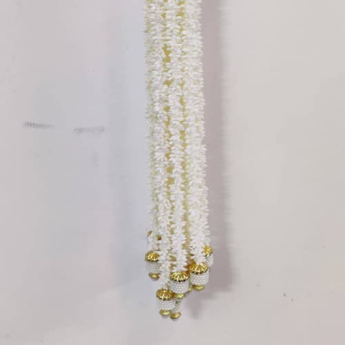 Pack of 10 Lightly Scented White Jasmine Garlands, Indian Wedding, Party backdrop, Mehndi, Wedding, Mandap, South Indian Wedding
