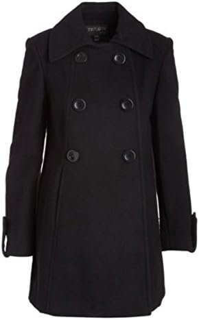 Trilogi Women's Ladies Wool Coat, Black, Large