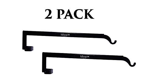 SoFency Fence Hanger-Fence Hook Perfect for Hanging Plants, Bird feeders & Houses, Solar Lights, Wind Chimes, Sun Catchers, Bug zappers, herb Gardens & More. Designed for Pool and Metal View Fences.