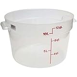 Cambro Camware Bundle 6 &12 Quart Translucent Round Food Storage Containers with Lids
