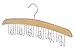 Whitmor Wood Belt Hanger, Natural/Chrome