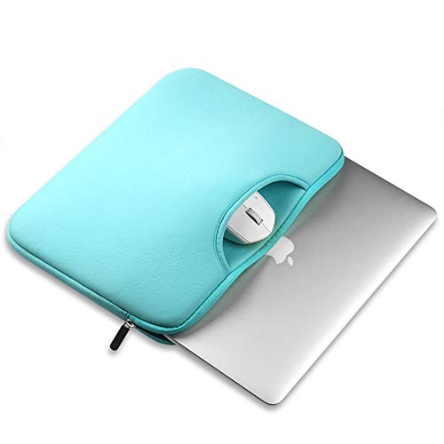 elecfan Laptop Briefcase Handbag,Compatible 13-13.3 Inch MacBook Air/Pro,HP Dell Ultrabook Notebook Tablet, Zipper Foam Carrying Sleeve Case Cover Bag,Light Blue