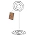Outgeek Place Holders, 24PCS Table Number Holder Place Card Holders Desk Card Stand Clips Wire Table Picture Photo Holder Tabletop Postcard Menu Memo Name (Silver 24PCS)
