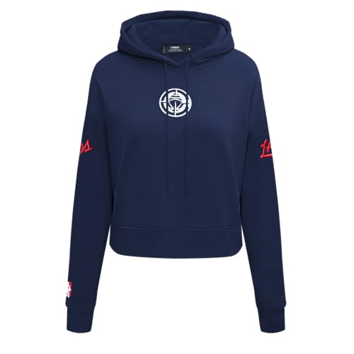 Pro Standard Womens NBA Los Angeles Clippers Classic Chenille Cropped Pullover Hoodie Midnight Navy 2XL at Amazon