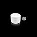Houseables White Jar Container, 2 Oz, 60 ML Gram Capacity, Plastic, BPA Free, High Quality Double Wall w/ Removable Inner Liners & Dome Lids for Cosmetic Samples, Cream, Lotion