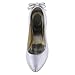 ElegantPark Women Pumps Closed Toe High Heel Platform Bows Rhinestones Evening Wedding Shoes