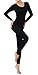 LANBAOSI Women's Lace Stretch Seamless Top & Bottom Thermal Underwear Set Black Size Free Size