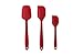 3-Piece KEBLEY Silicone Spatula Utensil Set With Comfortable Wide Handle Safe Non-toxic Anti-dust Silicone Spatula Set (Red) …