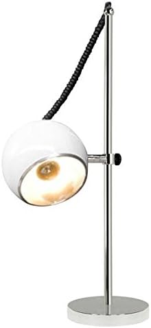 Lampe De Table Ou De Chevet Blanc Structure En Metal Chrome Design Retro Vintage Lampe A Poser De Bureau Ou De Lecture Pas Cher Amazon Fr Luminaires Et Eclairage