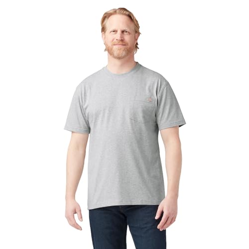 Dickies Men's Heavyweight Crew Neck Short Sleeve Tee Big-Tall,Heather Gray,3X-L…
