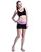 HDE Women's Yoga Workout Shorts Exercise Mini Hot Shorts, Black and Lavender, X-Large