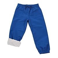 JAN & JUL Kids Water-Proof Fleece-Lined Rain Pants (Fleece-Lined: Blue, 5T)