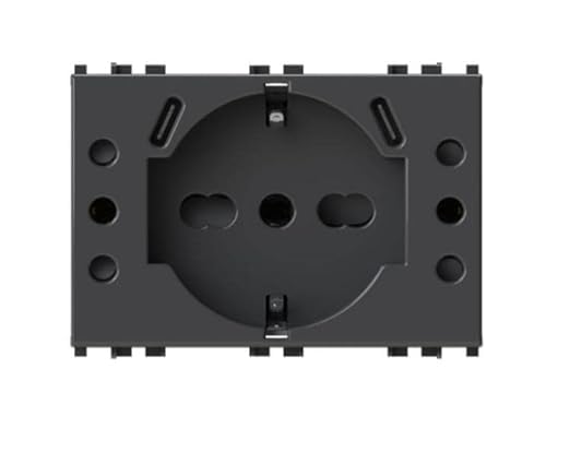 4Box - USB recessed Socket P503 Compatible with Bticino® LivingNow™ Black
