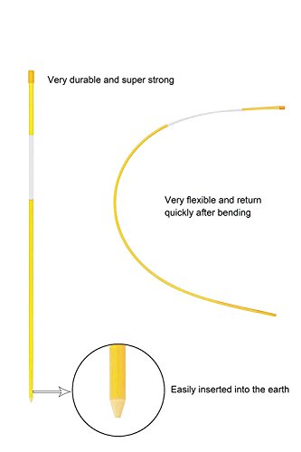 FiberMarker Solid 72 Inch Reflective Driveway Markers Driveway Poles for Easy Visibility at Night Yellow 20 Pack 5/16 Inch Dia - Thumbnail 7