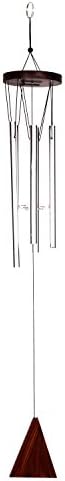 OM SAI ENTERPRISES Metal Feng Shui 7 Pipe Round Wind Chime Aluminium Wind Chime (7 Pipe 49.8 inch, Silver Colour)