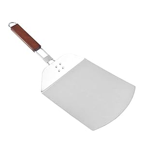 Guangcailun Pizza Spade Lifter roestvrij staal pizzapalet Paddle Foldable turner houten handvat Bakers Peel Houten