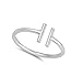 CHOOSE YOUR COLOR Sterling Silver Open Bar Ring
