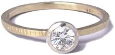 Generic18 Karat Yellow and 14 Karat White Gold Moissanite Engagement Ring