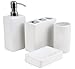 Kiera Grace Ceramic Lotion Dispenser, 8 by 3 by 2.25 Inch, White