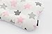 Baby Pillow for Newborn Breathable 3D Air Mesh Organic Cotton, Protection for Flat Head Syndrome BabyStar Pink
