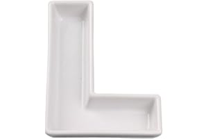 Ivy Lane Design Ceramic Love Letter Dish, Letter L, White