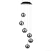AceList Color-Changing Solar Powered Disco Mirror Ball Wind Chime Wind Moblie LED Light, Gzero Spiral Spinner Windchime Portable Outdoor Chime for Patio, Deck, Yard, Garden, Home,