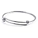 ZX Jewelry 10pcs Womens Expandable Blank Bangle Bracelet for Jewelry DIY Making 2 Colors