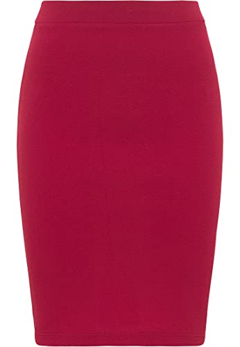 faina Gonna a Matita, Colore: Rosso, X-Small Donna