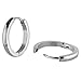 Sobly Unisex Small Stainless Steel Huggie Hinged Hoop Earrings Tiny Body Piercing 4 Pairs a Set,Hypoallergenic (Silver)