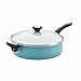 Farberware PURECOOK Ceramic Nonstick Jumbo Cooker/Saute Pan with Helper Handle - 5 Quart, Blue