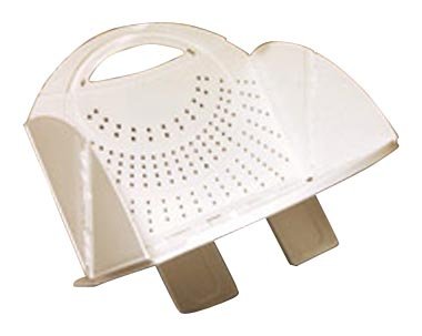 B&R Plastics 2721-12 Folding Colander - White