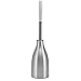 Polder Sleek Stainless Steel Toilet Brush with Caddy, Slim and Discreet Design, Open-Back Design for Odor Control, Rust-Resistant Stainless Steel