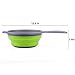 ZOER Kitchen Foldable Pasta Strainers,Collapsible Colanders with Handles,Space-Saver Folding Silicone Strainers Colander,Capacity of 2 quart (Green)