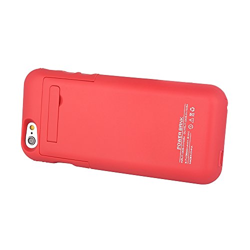Btopllc 3500 mAh battery charger case power bank-Red