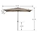 Abba Patio Rectangular Patio Umbrella Outdoor Market Table Umbrella with Push Button Tilt and Crank, 6.6 by 9.8 Ft, Beige