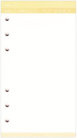 6 Holes Blank Planner Refills, Filler Paper, Match for A6 6-Holes Ring Binders/Planners Notebook/School Stationery, 40 Sheets/Set (A6, Plain)